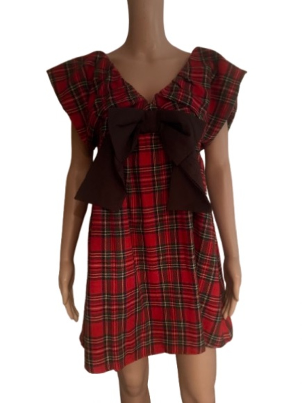 Royal Stewart Plaid Dress w/Bow